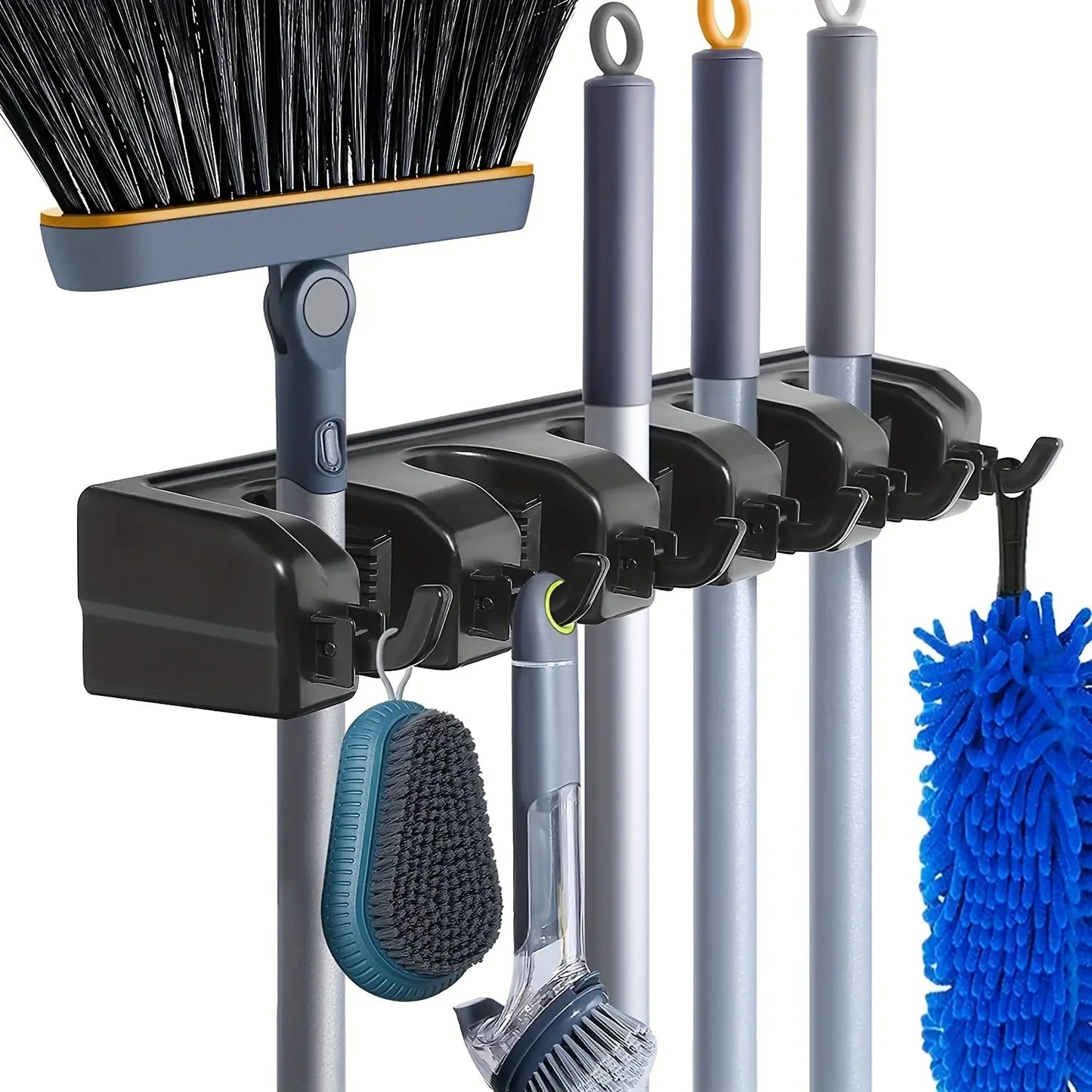 Wall-Mounted Multi-Functional Mop Holder