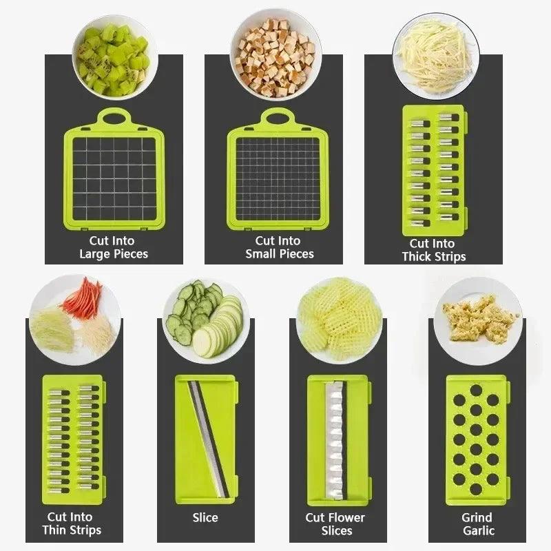 16-in-1 MasterChef Veggie Chopper – Slice, Dice, and Grate with Ease - Alyando