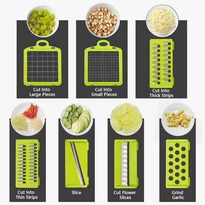 16-in-1 MasterChef Veggie Chopper – Slice, Dice, and Grate with Ease - Alyando