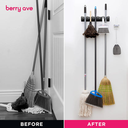 Wall-Mounted Multi-Functional Mop Holder