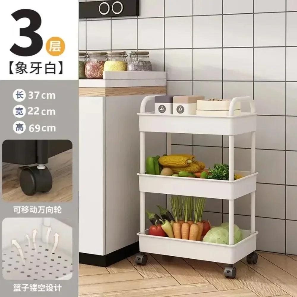 Multi-Layer Trolley Storage Rack – Organize Your Space with Ease! - Alyando