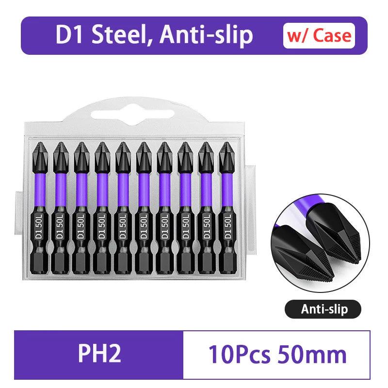 D1 Anti-Slip Shock-Proof Screwdriver Bits – Strong & Magnetic! - Alyando