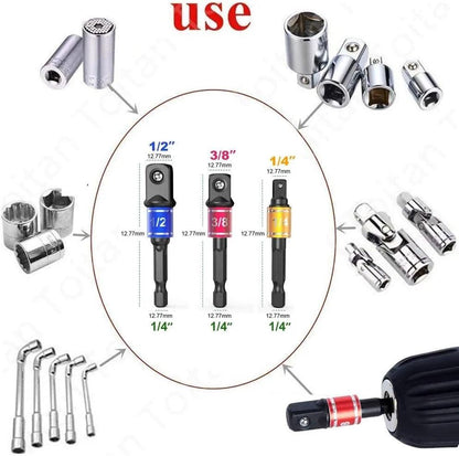 105° Angle Socket Adapter Set – Precision Power Tool Extension! - Alyando