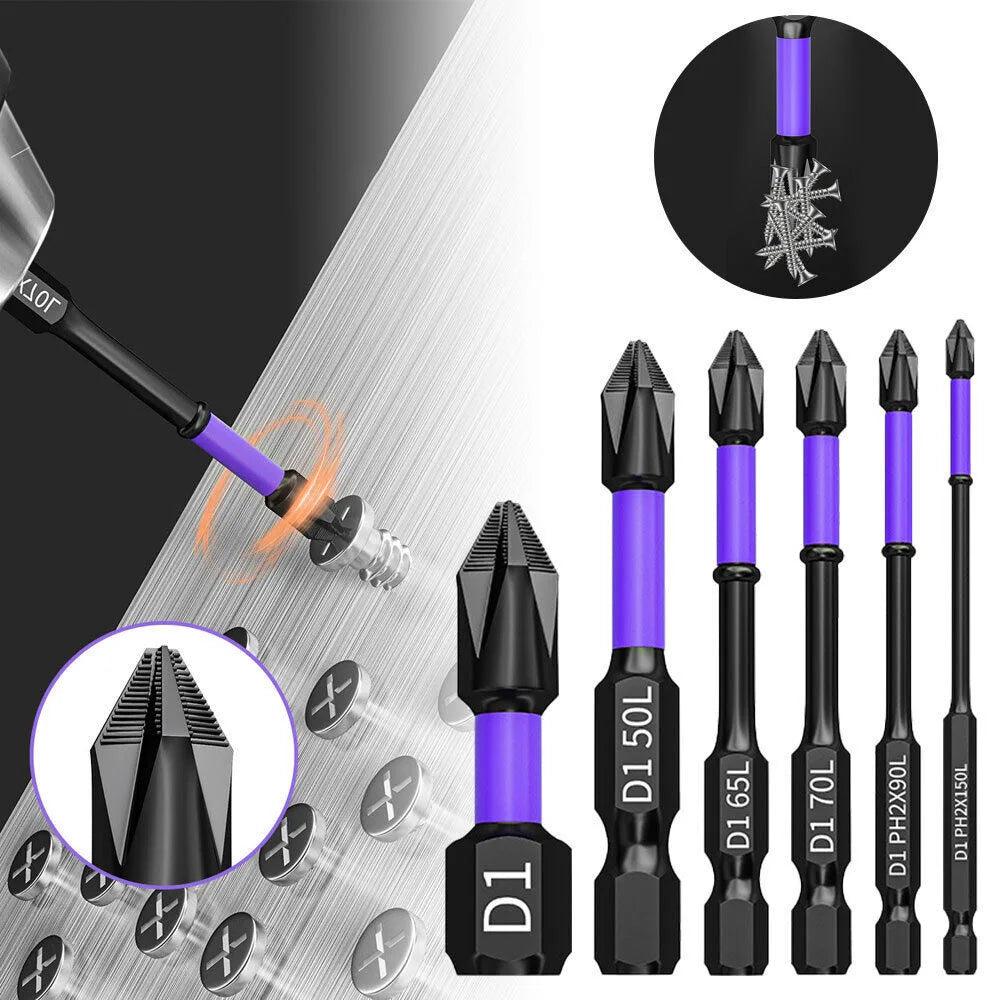 D1 Anti-Slip Shock-Proof Screwdriver Bits – Strong & Magnetic! - Alyando