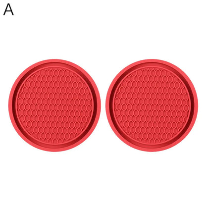 2pcs Non-slip Car Water Cup Pads