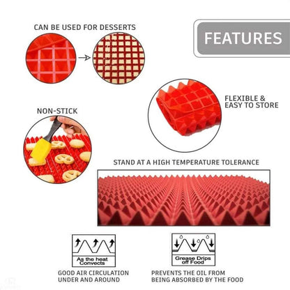 Non-Stick Silicone Pyramid Baking Mat – Versatile & Heat-Resistant! - Alyando