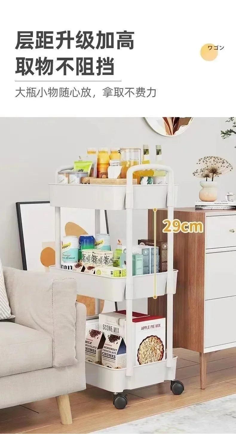 Multi-Layer Trolley Storage Rack – Organize Your Space with Ease! - Alyando