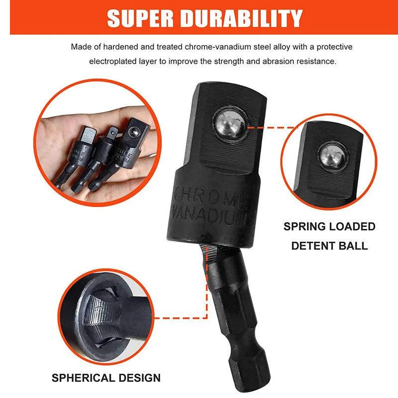 360° Rotatable Electric Drill Socket Adapter Set – Power & Precision! - Alyando