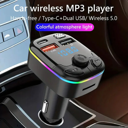 Bluetooth 5.0 Car FM Transmitter with PD Type-C