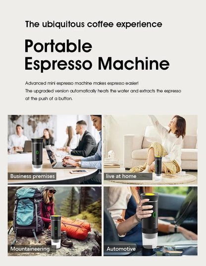 Wireless Electric Portable Espresso Coffee Machine – Fresh Coffee Anywhere! - Alyando