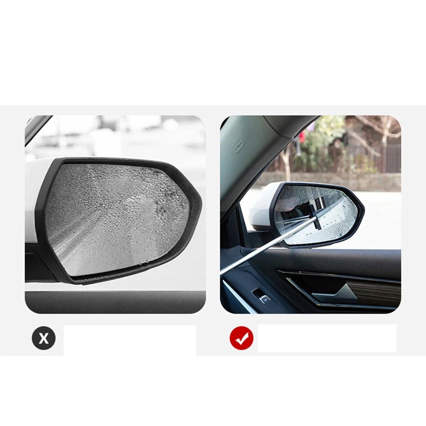 Stainless Steel Telescopic Rearview Mirror Wiper – Clean with Precision! - Alyando