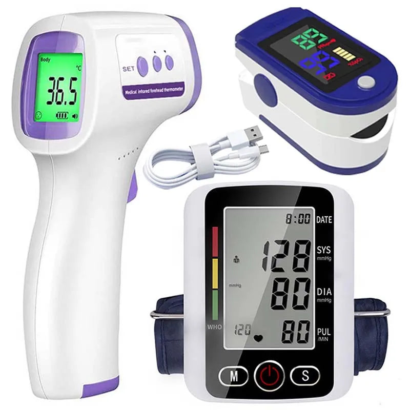 LCD Portable Health Care Pulse Meter | Digital BP Monitor & Tonometer