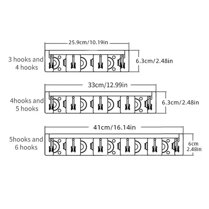 Wall-Mounted Multi-Functional Mop Holder