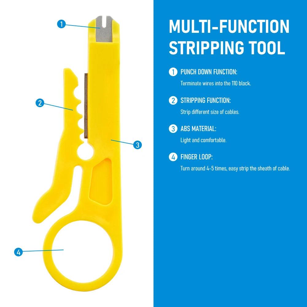 Multi-Function Cable Stripping & Crimping Tool – Compact & Versatile! - Alyando