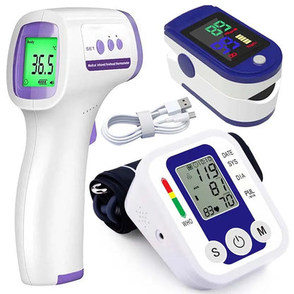 LCD Portable Health Care Pulse Meter | Digital BP Monitor & Tonometer