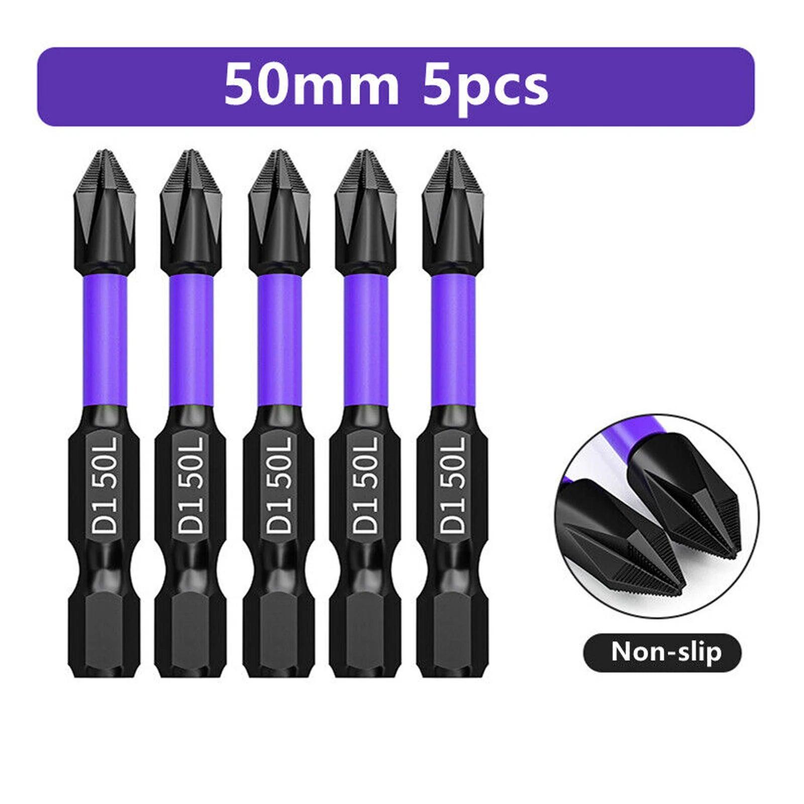 D1 Anti-Slip Shock-Proof Screwdriver Bits – Strong & Magnetic! - Alyando