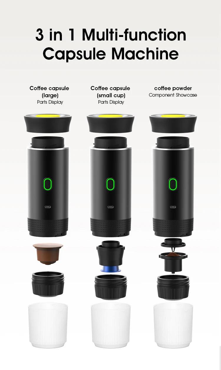 Wireless Electric Portable Espresso Coffee Machine – Fresh Coffee Anywhere! - Alyando